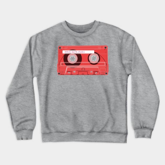 Cassette Tape (Carmine Pink Colorway) Analog / Music T-Shirt Crewneck Sweatshirt by Analog Digital Visuals